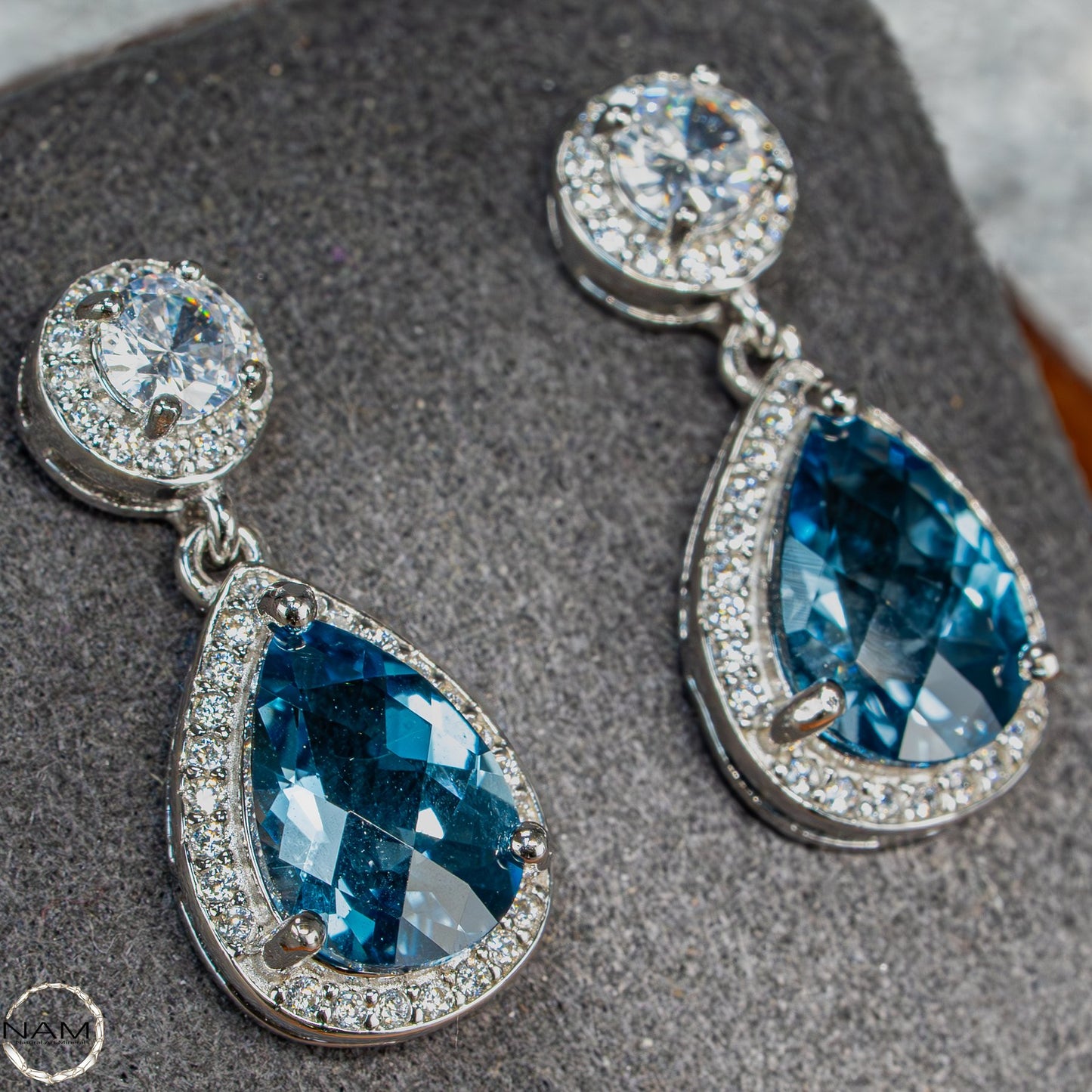 Eleganz in Blau – Aquamarin-Ohrringe Afghanistan - 22,2ct