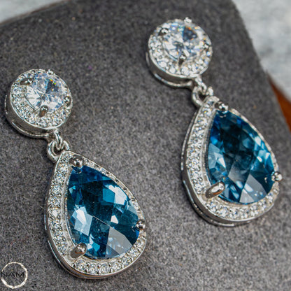 Eleganz in Blau – Aquamarin-Ohrringe Afghanistan - 22,2ct