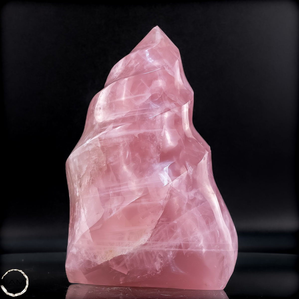 Natürliche Rosenquarz-Kristall Flamme aus Brasilien -1586,17g