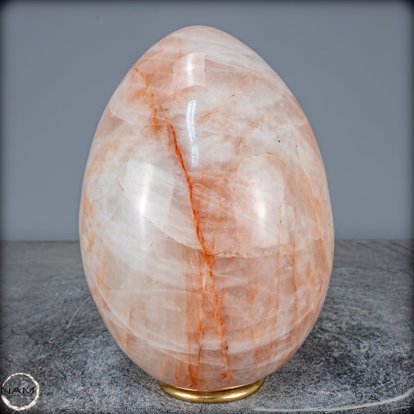 Natürliches Rotes Feuerquarz-Kristall Ei - 5563,12g