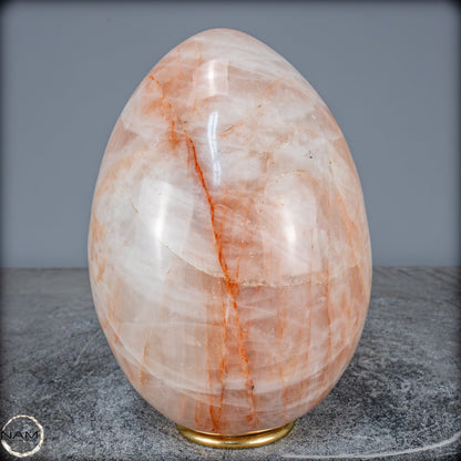 Natürliches Rotes Feuerquarz-Kristall Ei - 5563,12g