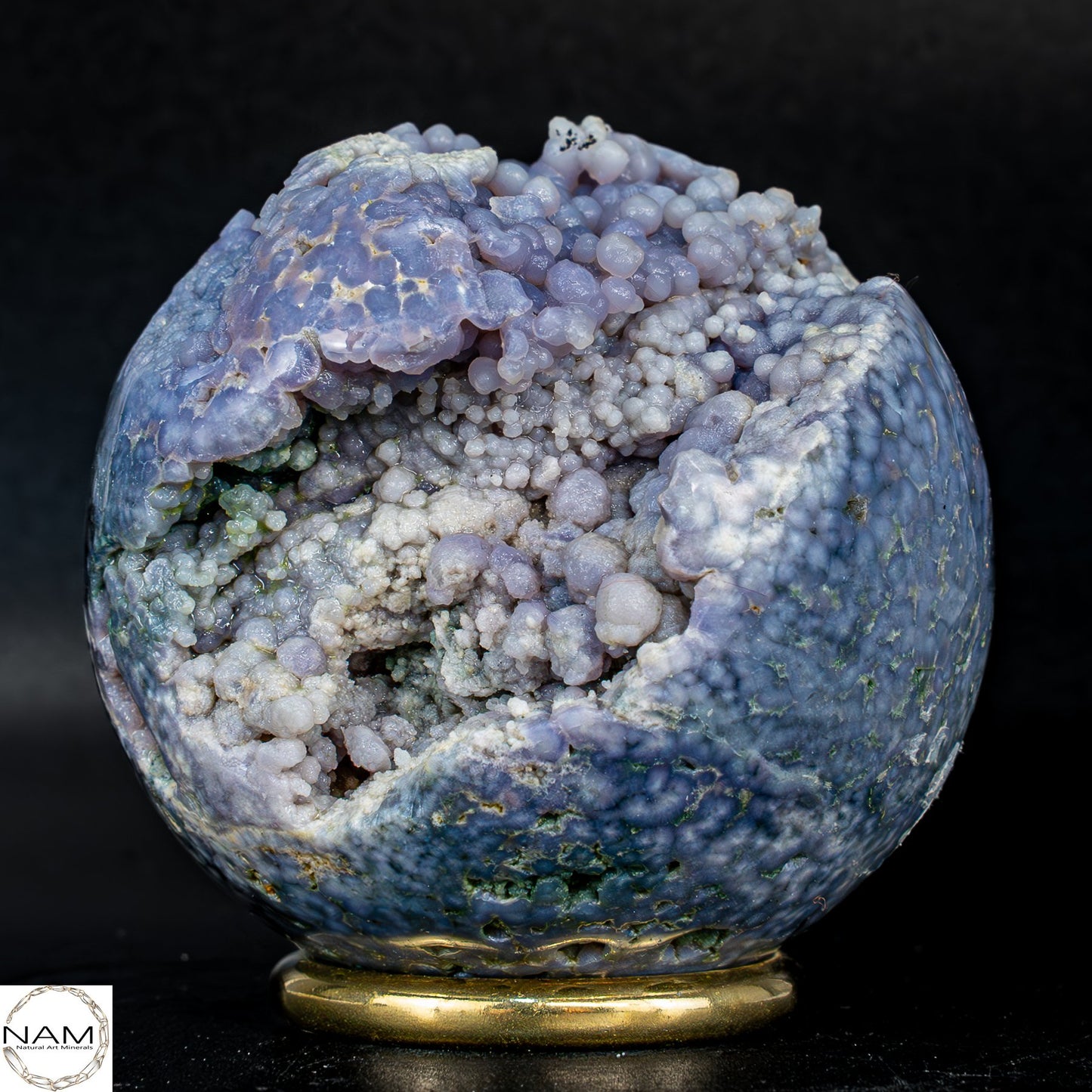 Mystische Traubenachat Kugel in Lavendel-Violett-345,77g 1728.85 ct