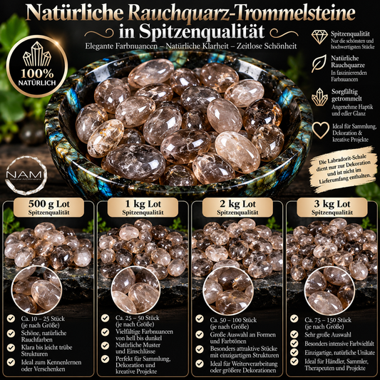 Rauchquarz Trommelsteine – Natürliche Eleganz und faszinierende Farbnuancen in Spitzenqualität