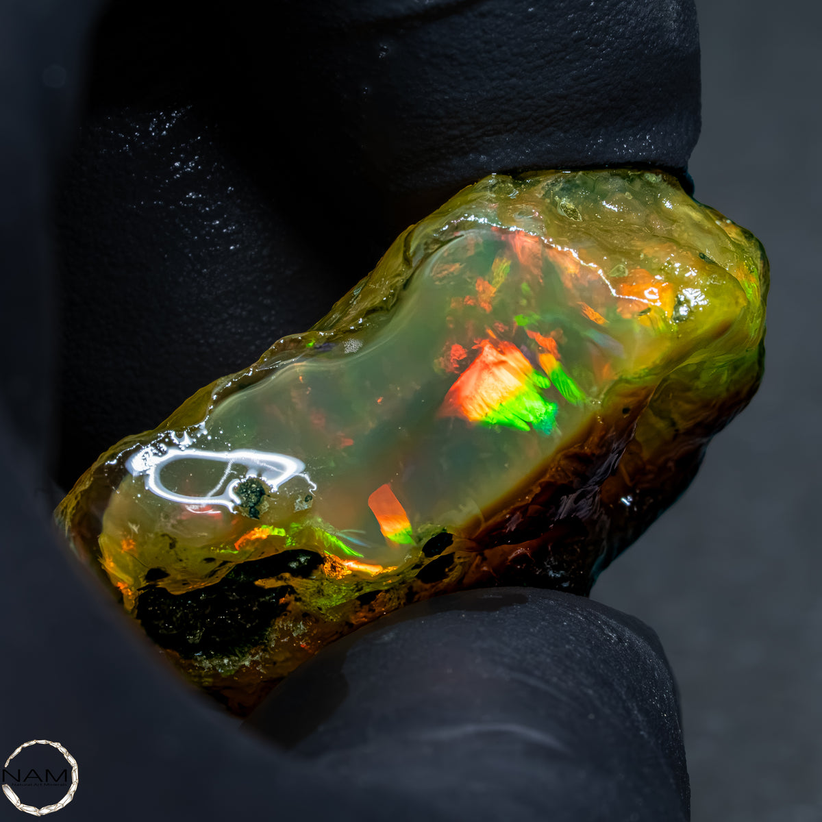Seltener Natürlicher Kristall-Opal, Äthiopien -12,41g - 62,05Ct