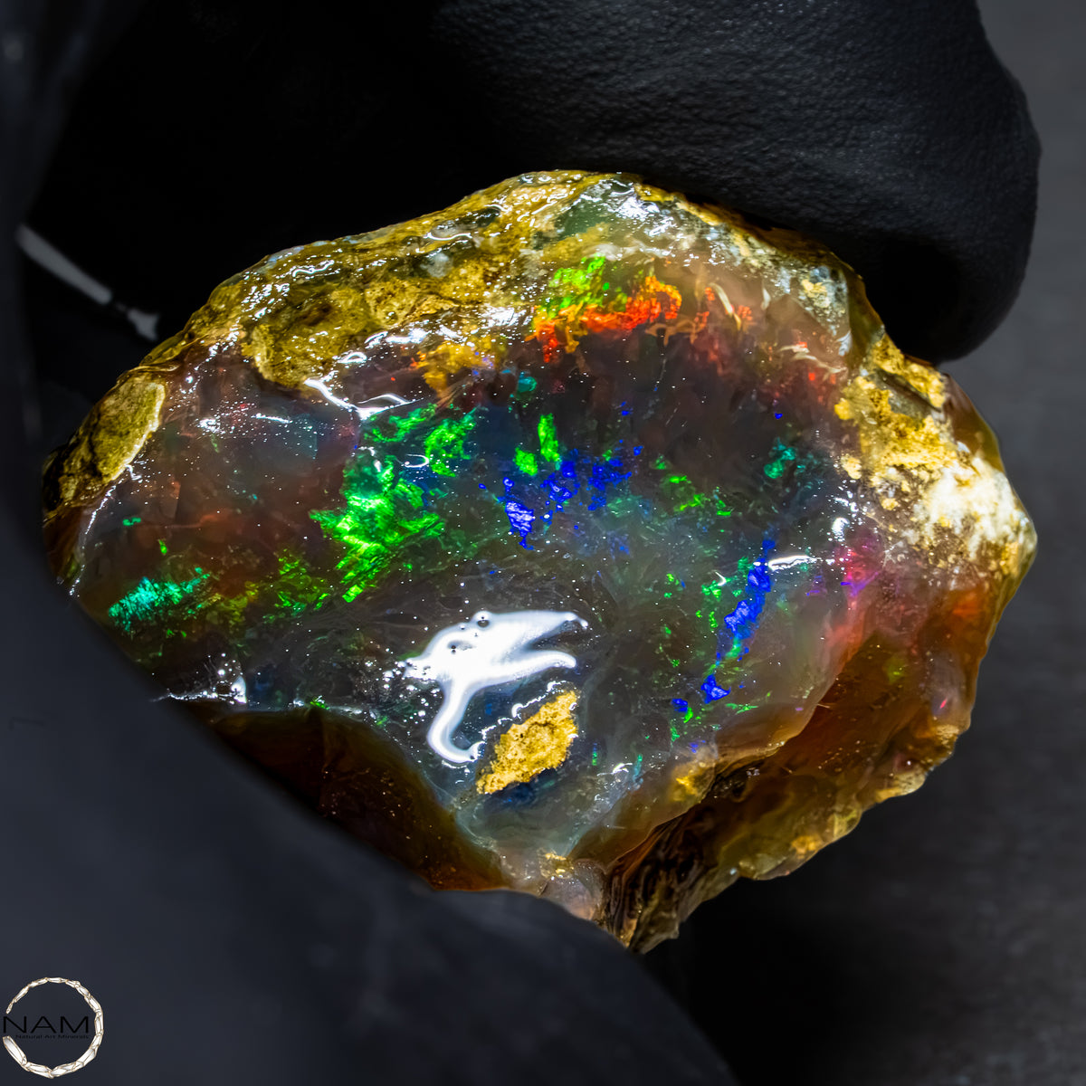 Seltener Natürlicher Kristall-Opal, Äthiopien -21,28g -106,4Ct