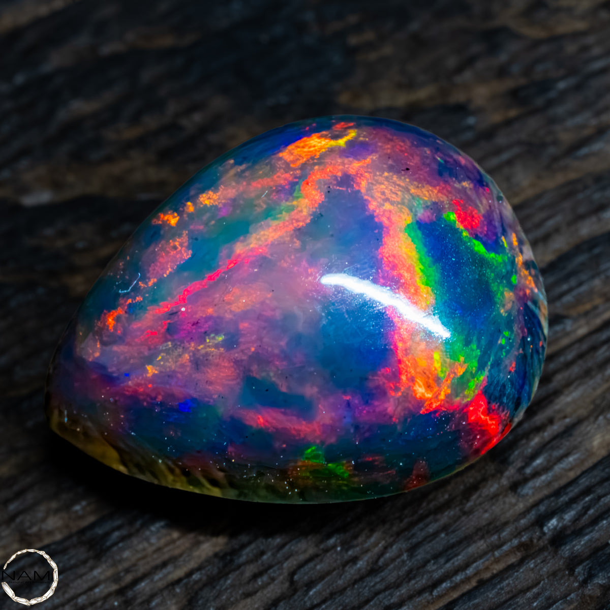 Großer Schwarzer Opal Cabochon - 1,34g -6,7Ct