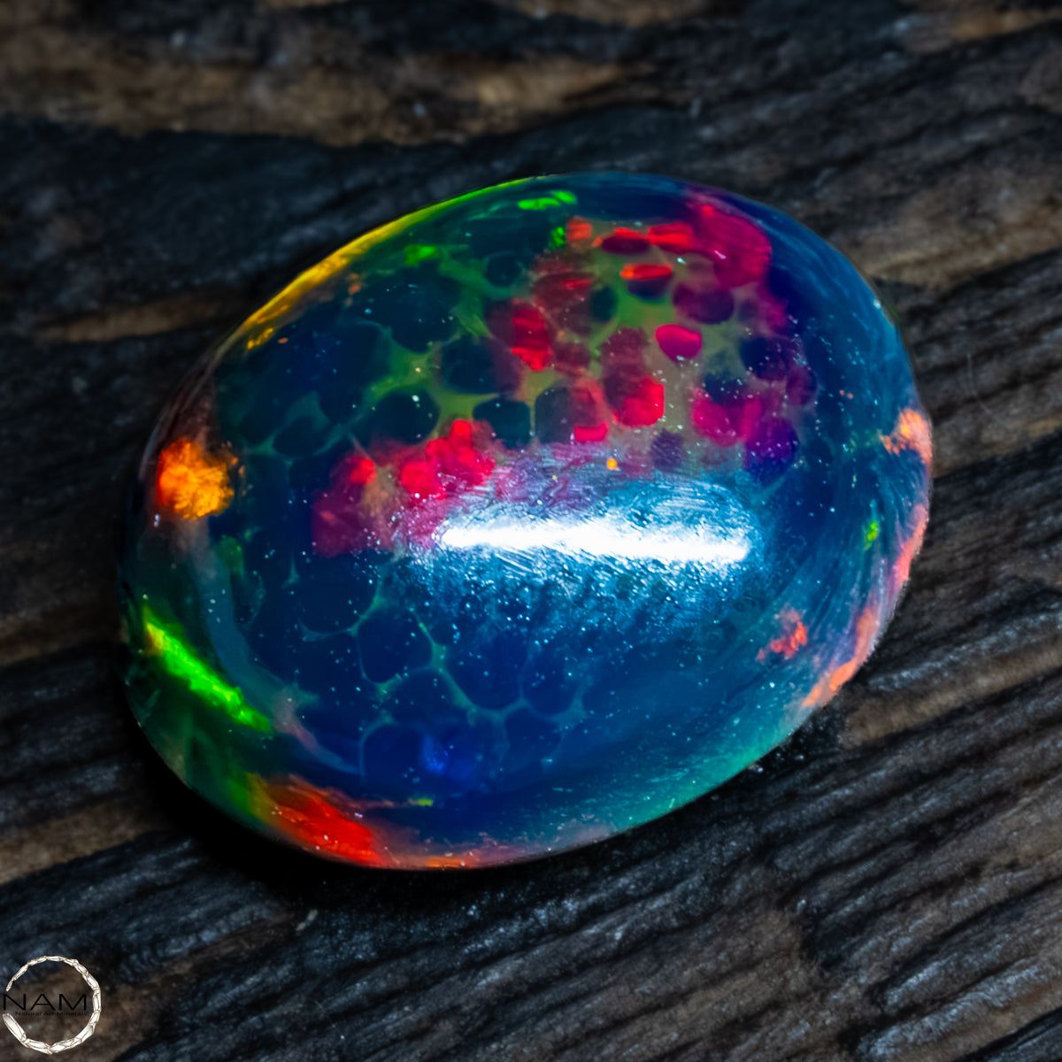 Großer Schwarzer Opal Cabochon -  0,32g -1,6Ct