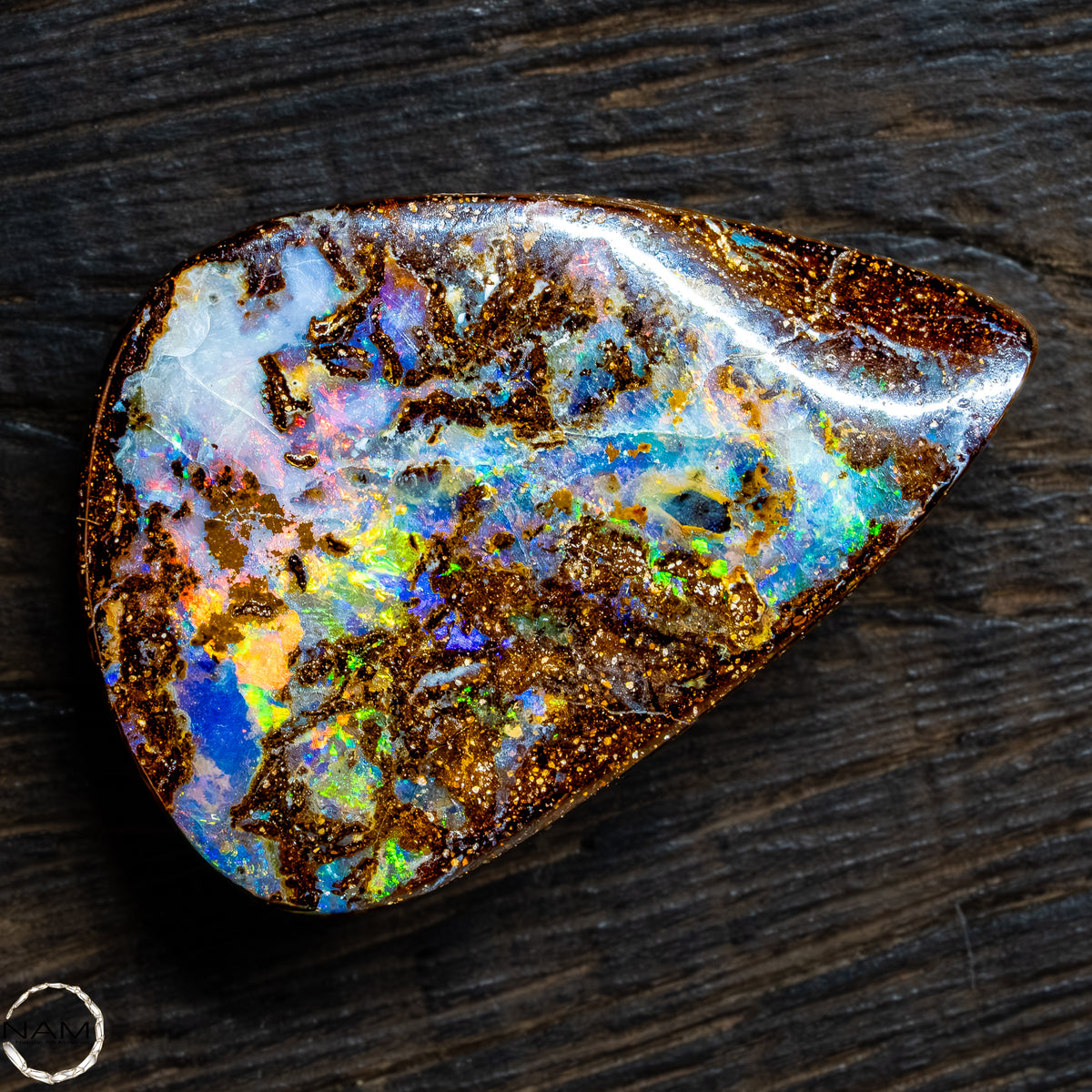 Natürlicher  Boulder Opal aus Australien Edelsteinqualität - 5,22g -26,1Ct