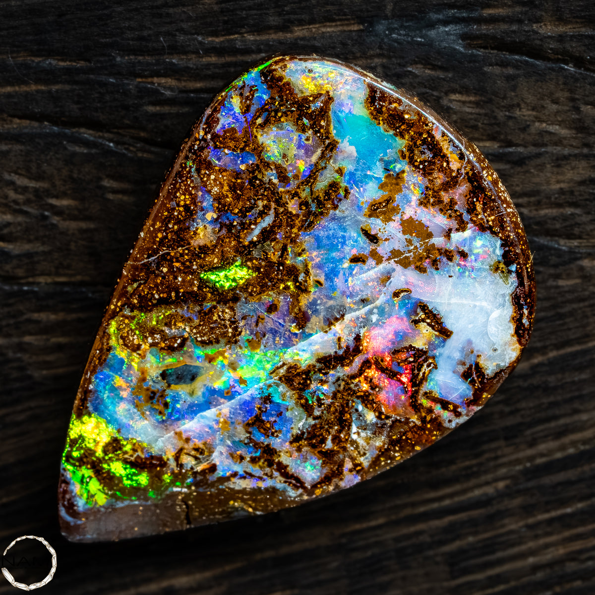 Natürlicher  Boulder Opal aus Australien Edelsteinqualität - 5,22g -26,1Ct