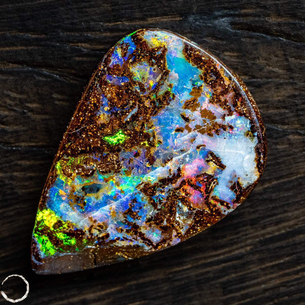 Natürlicher  Boulder Opal aus Australien Edelsteinqualität - 5,22g -26,1Ct
