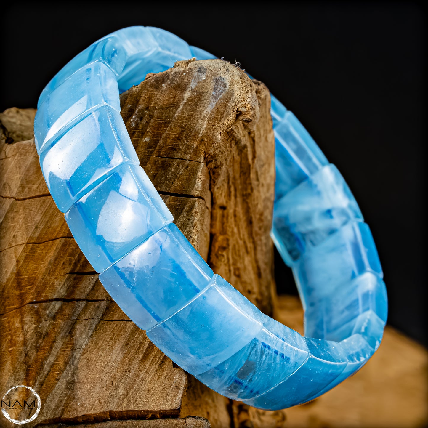 Eleganz in Blau – Aquamarin-Armband Afghanistan -41,71g