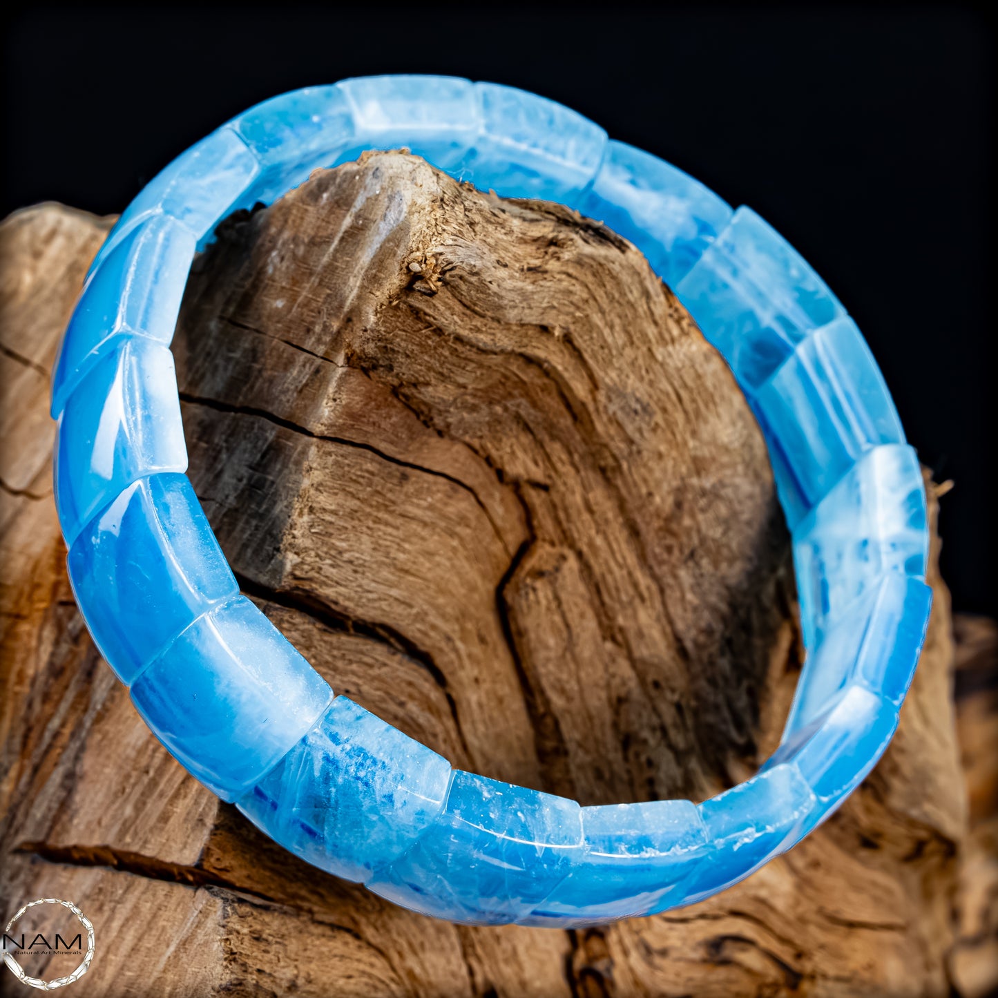 Eleganz in Blau – Aquamarin-Armband Afghanistan -41,71g