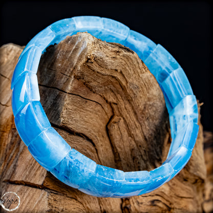 Eleganz in Blau – Aquamarin-Armband Afghanistan -41,71g