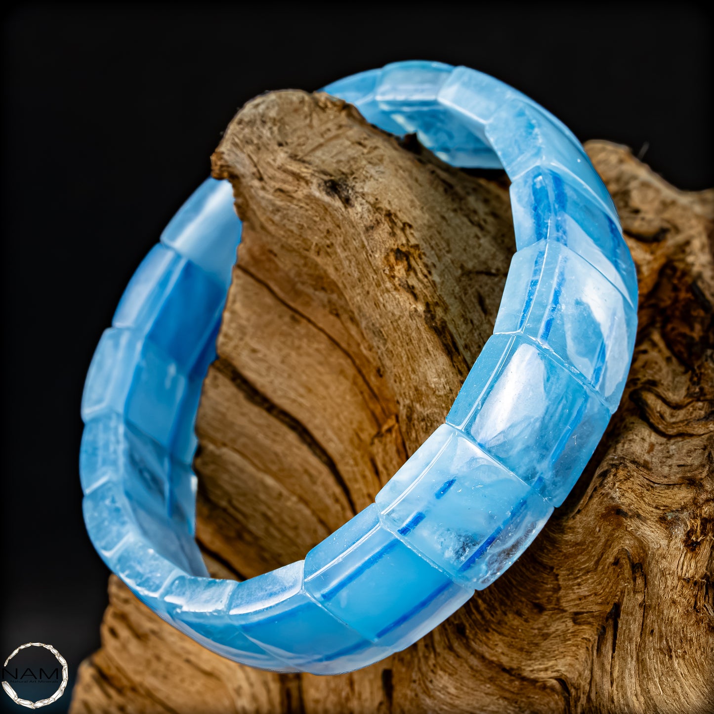 Eleganz in Blau – Aquamarin-Armband Afghanistan -41,71g
