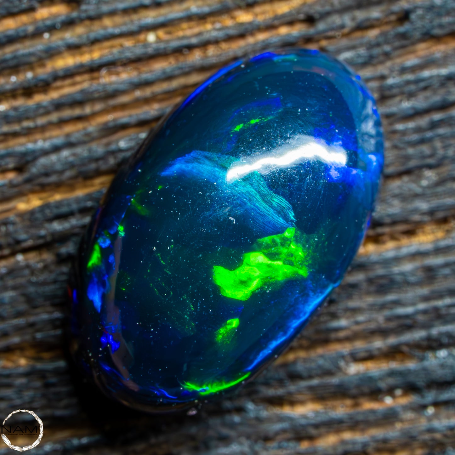 Großer AAA+ Schwarzer Opal Cabochon - 0,58g/2,9ct