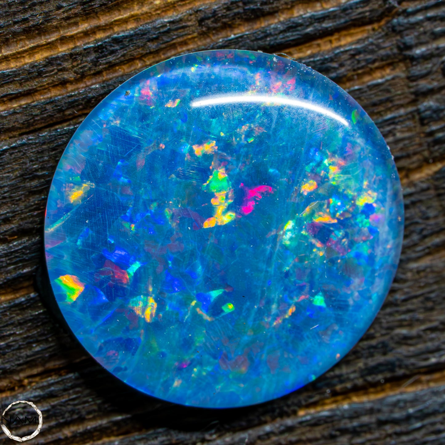 AAA + Black Opal Triplet, Australien, 0,67g/35ct