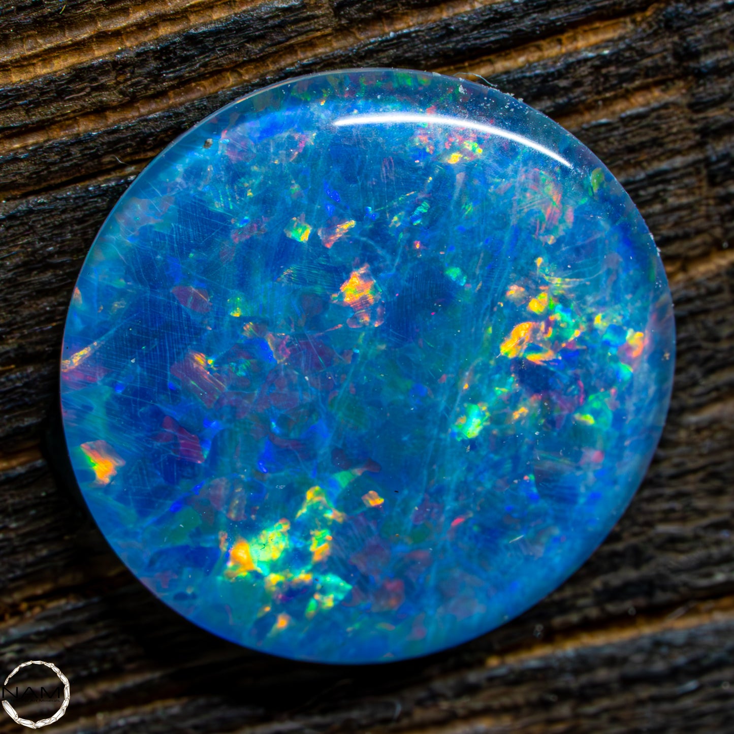 AAA + Black Opal Triplet, Australien, 0,67g/35ct