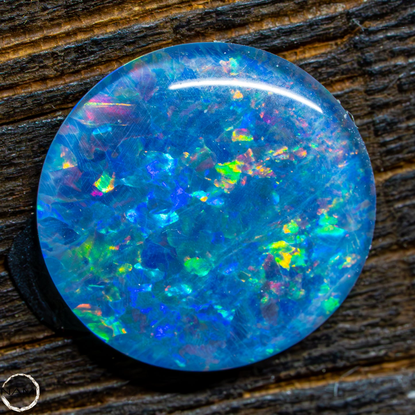 AAA + Black Opal Triplet, Australien, 0,67g/35ct