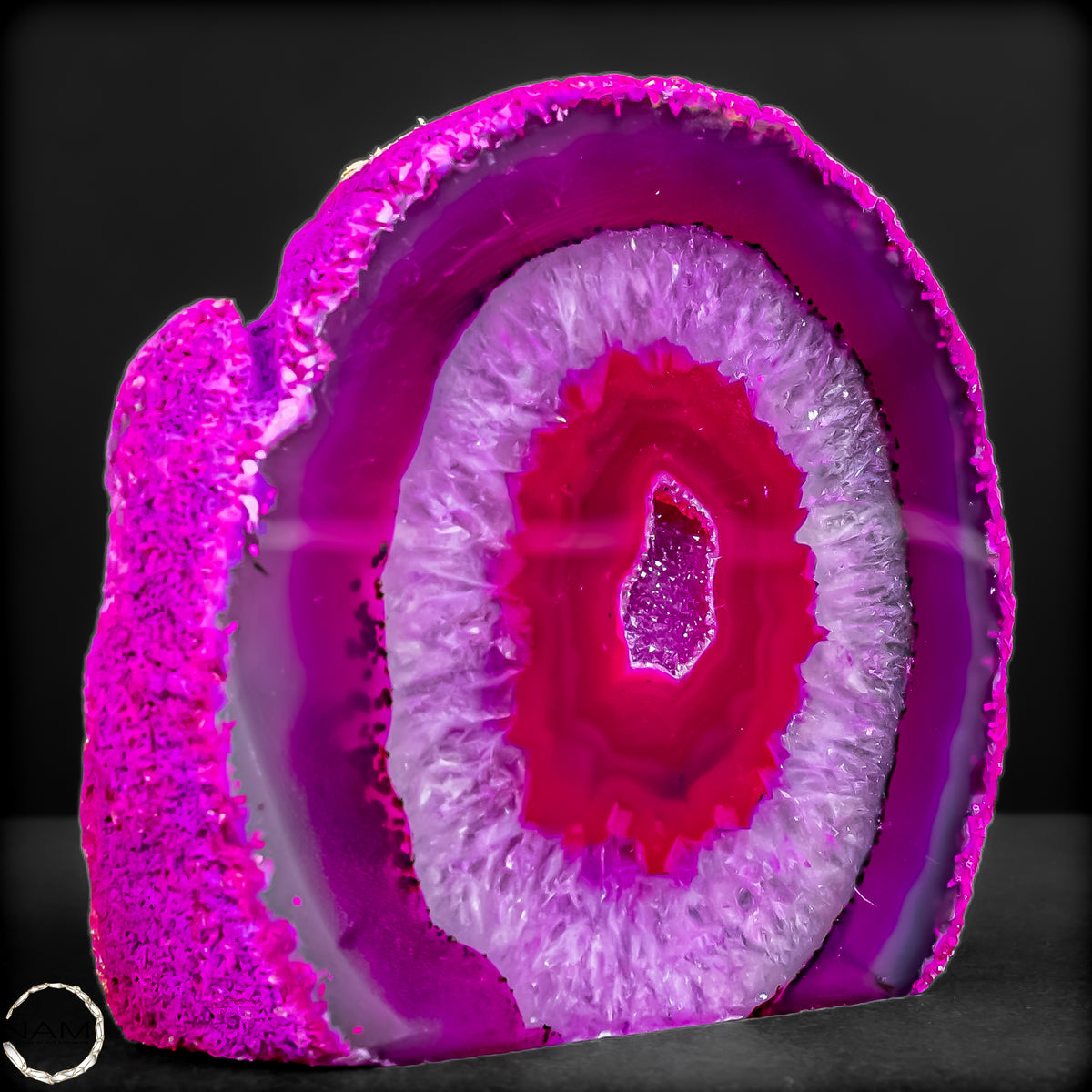 Achat-Scheibe – Ein faszinierendes Farbenspiel - 528,92g