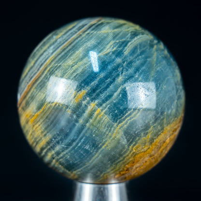 Seltene Natürlich Blaue-Onyx Kristall-Kugel, Argentinien - 266,58g - 57,3mm