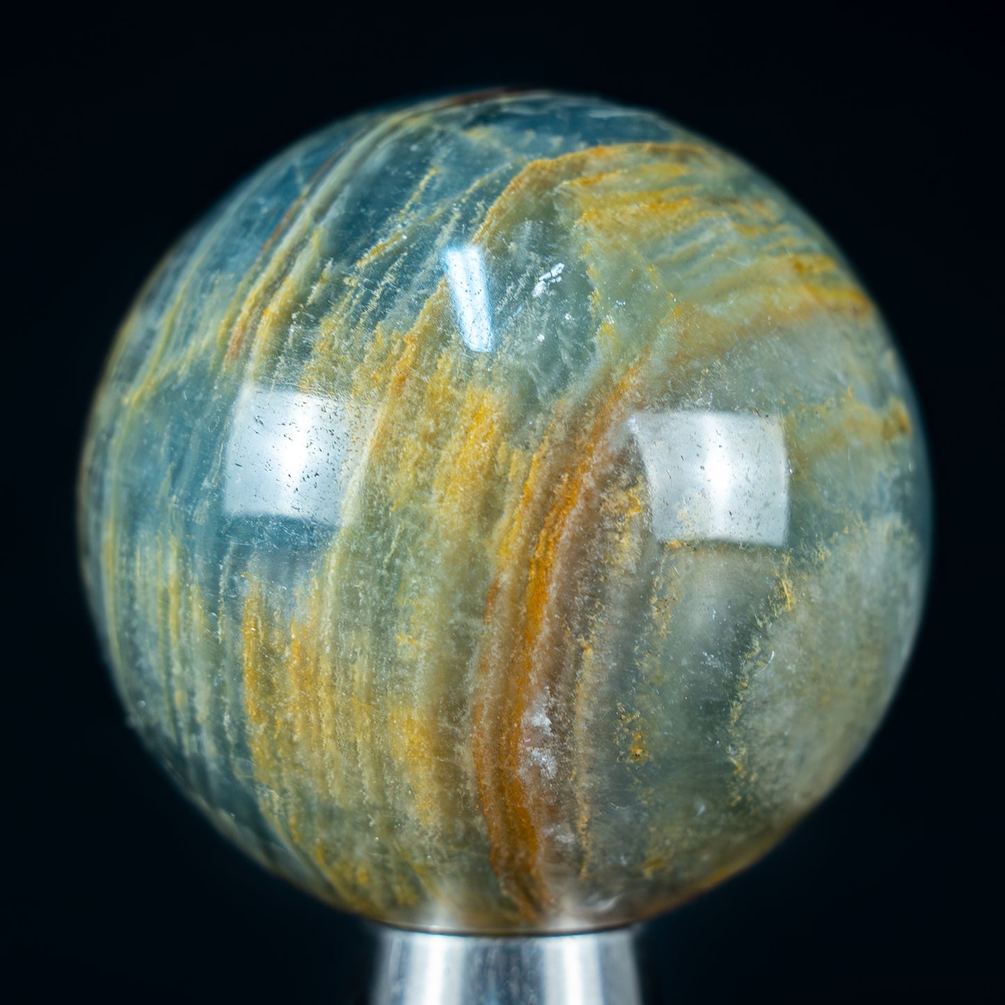 Seltene Natürlich Blaue-Onyx Kristall-Kugel, Argentinien - 266,58g - 57,3mm