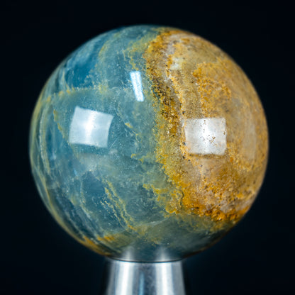 Seltene Natürlich Blaue-Onyx Kristall-Kugel, Argentinien - 266,58g - 57,3mm