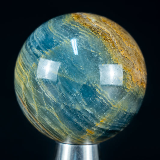 Seltene Natürlich Blaue-Onyx Kristall-Kugel, Argentinien - 266,58g - 57,3mm