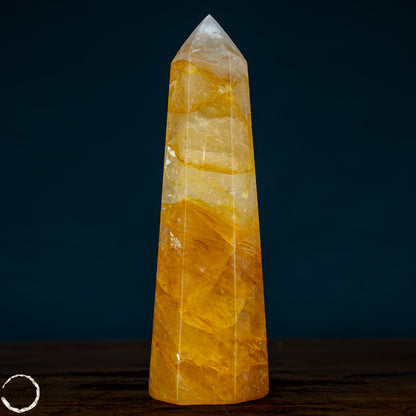 Natürlicher Quarz-Kristall Obelisk "Golden Healer" - 679,22g