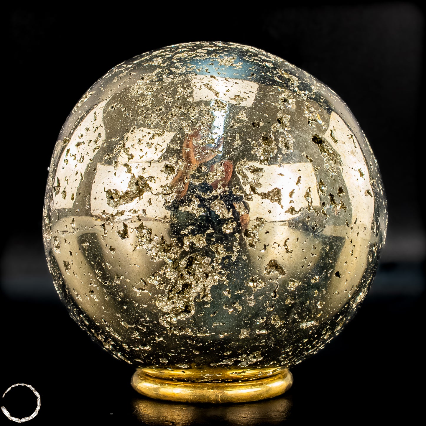 Natürliche Dekorative Pyrit-Kristall Kugel / Druse - 1442,72g