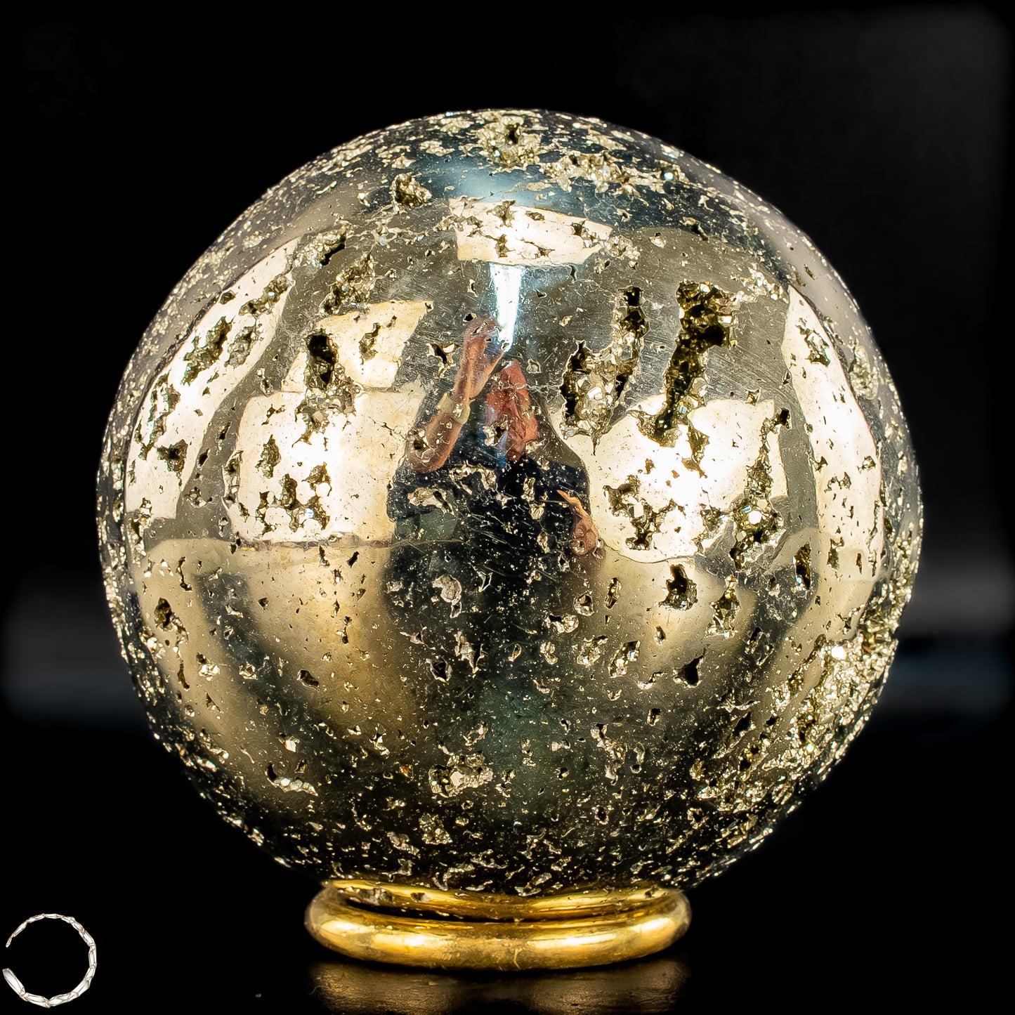 Natürliche Dekorative Pyrit-Kristall Kugel / Druse - 1442,72g