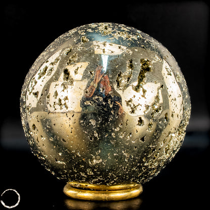 Natürliche Dekorative Pyrit-Kristall Kugel / Druse - 1442,72g