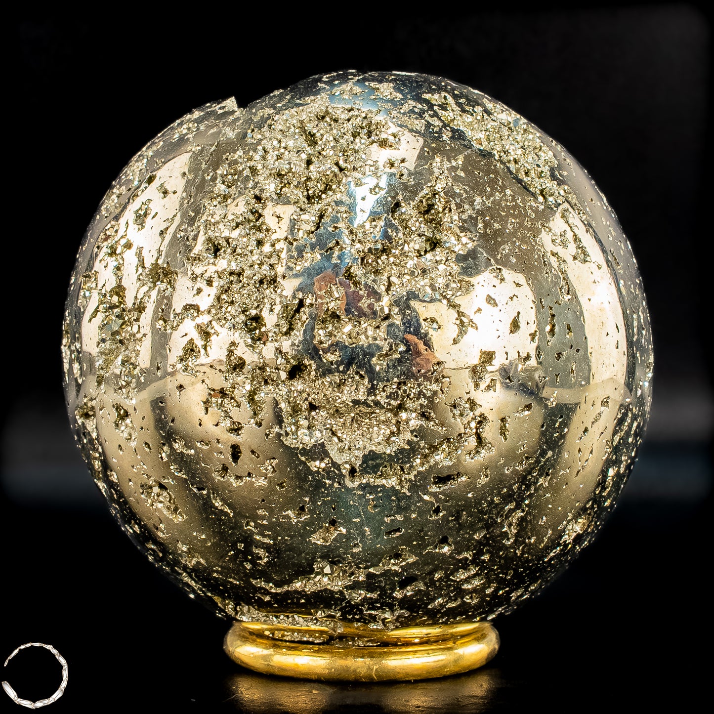 Natürliche Dekorative Pyrit-Kristall Kugel / Druse - 1442,72g