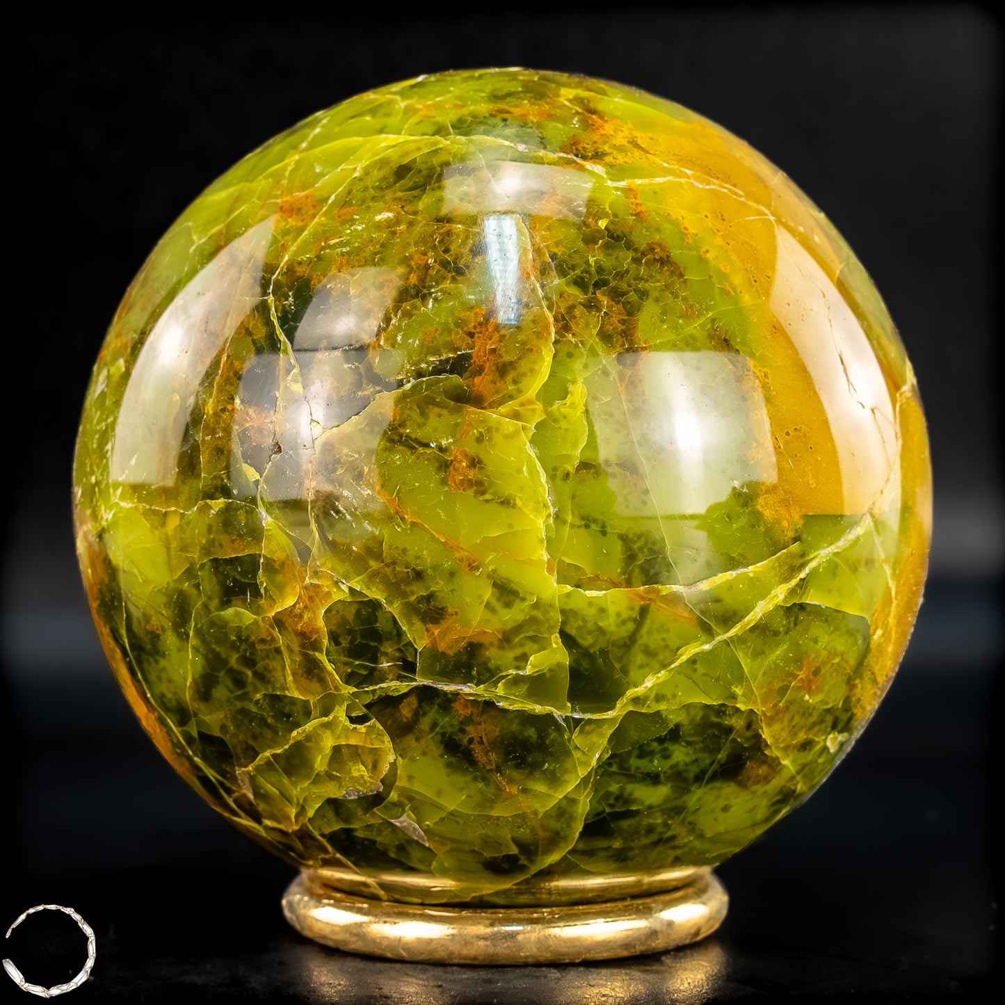 Natürliche Grüne Opal-Kristall Kugel - 614,26g