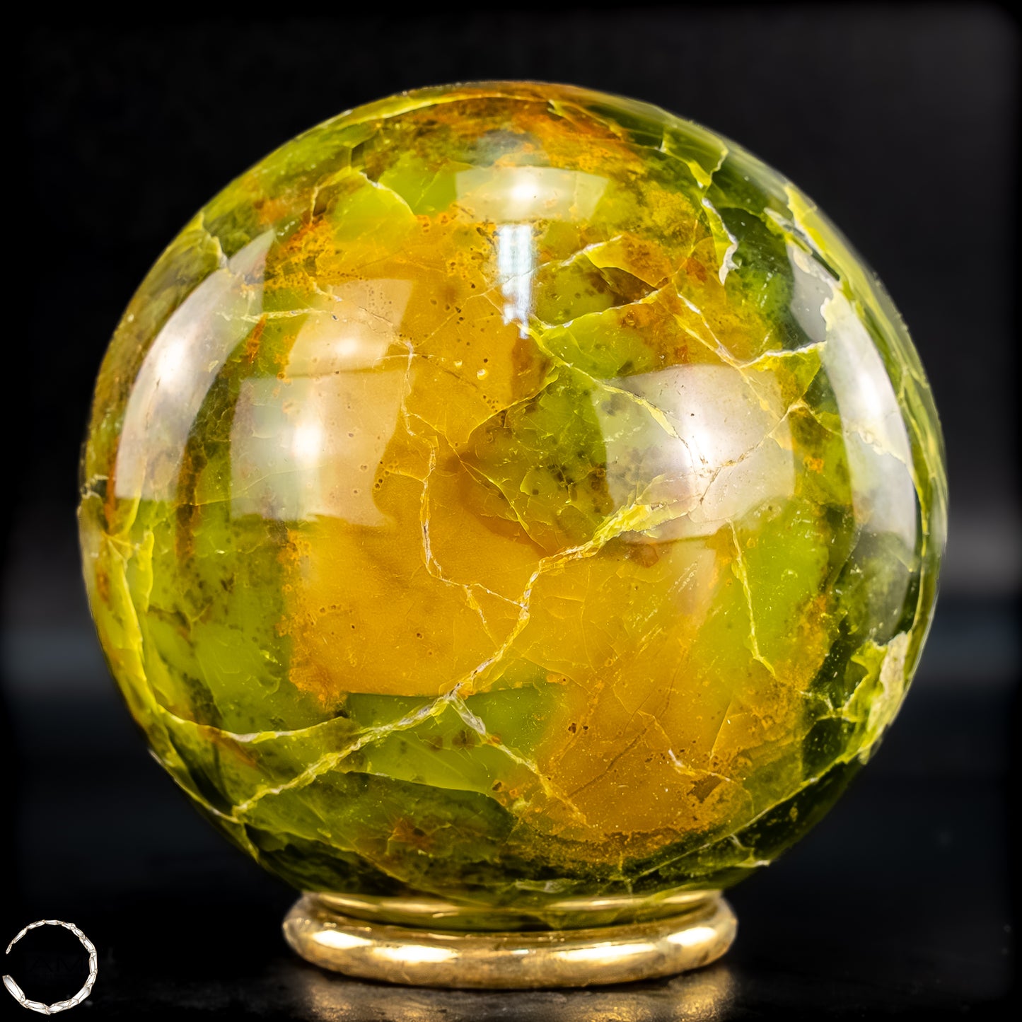 Natürliche Grüne Opal-Kristall Kugel - 614,26g