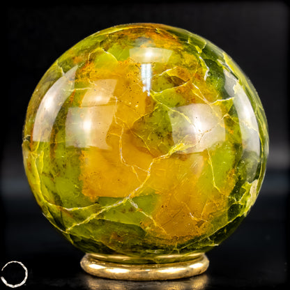 Natürliche Grüne Opal-Kristall Kugel - 614,26g