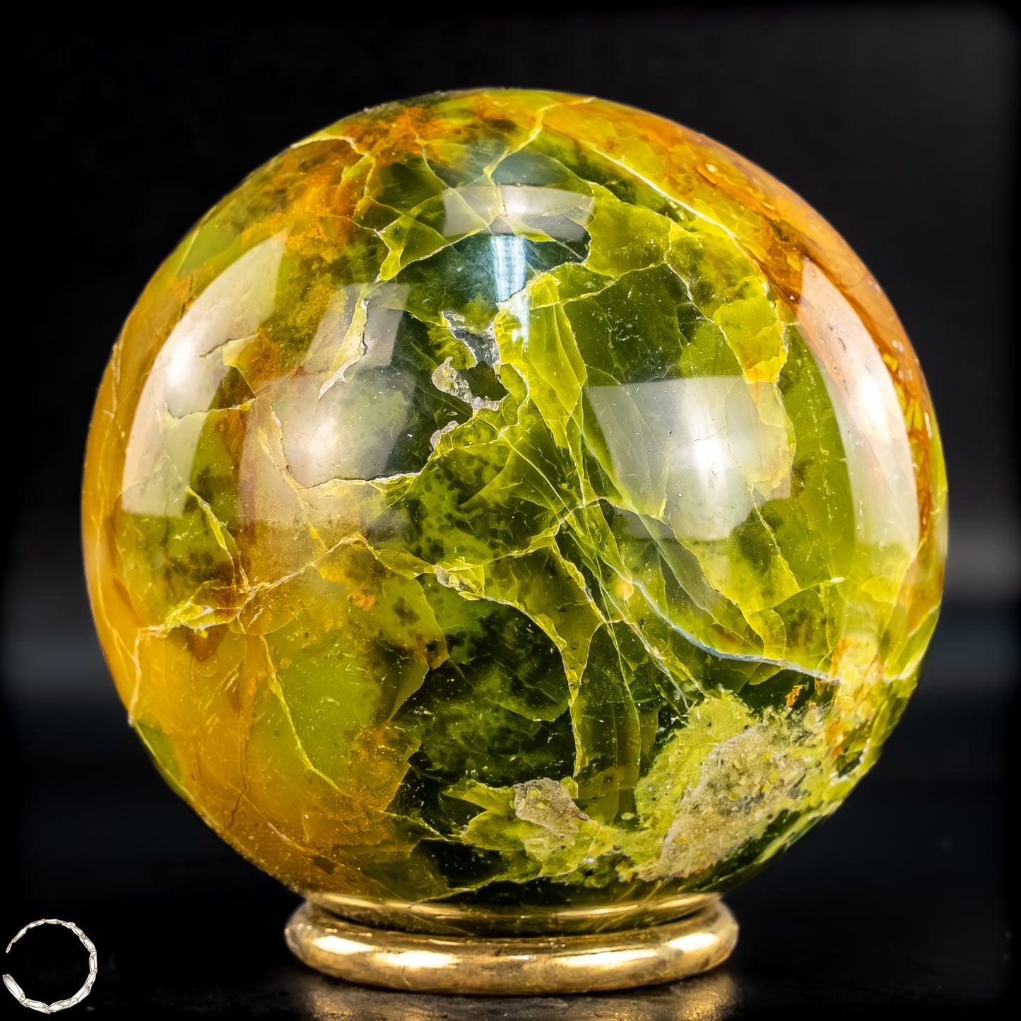 Natürliche Grüne Opal-Kristall Kugel - 614,26g