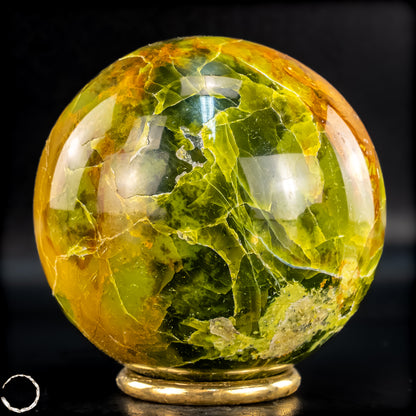 Natürliche Grüne Opal-Kristall Kugel - 614,26g