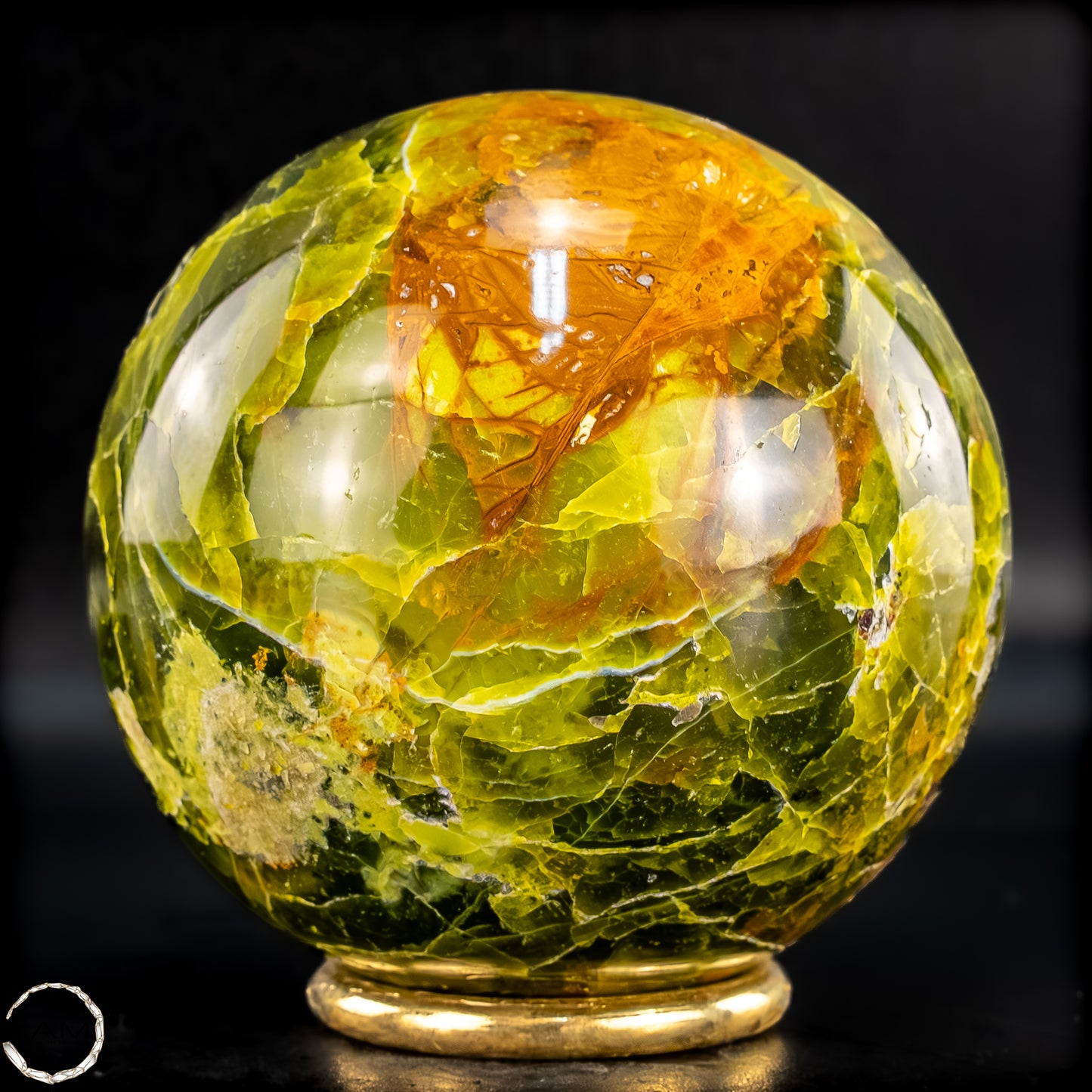 Natürliche Grüne Opal-Kristall Kugel - 614,26g