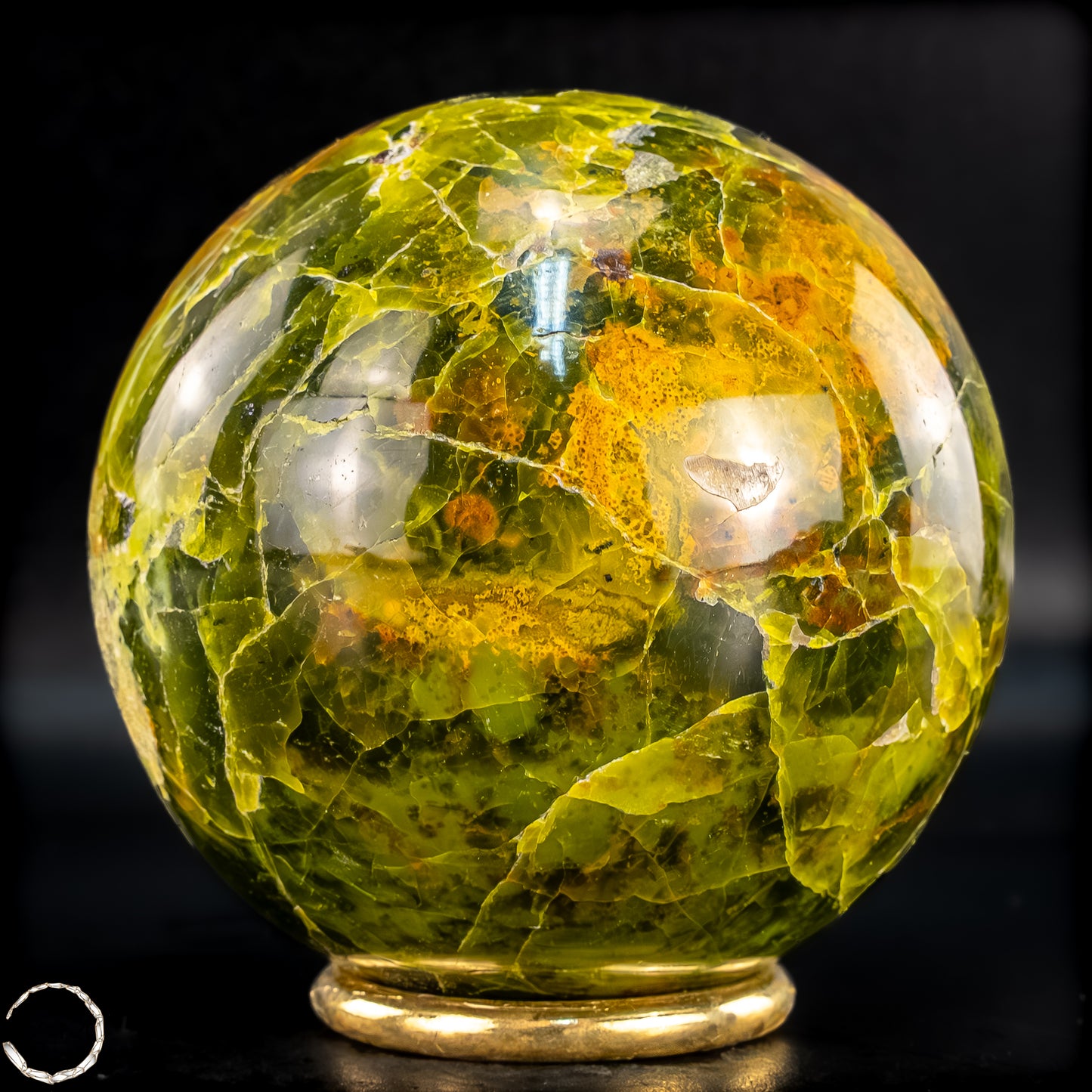 Natürliche Grüne Opal-Kristall Kugel - 614,26g