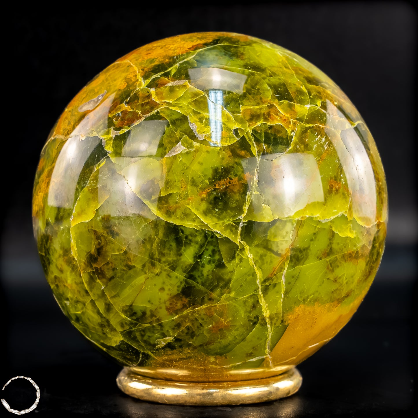 Natürliche Grüne Opal-Kristall Kugel - 614,26g