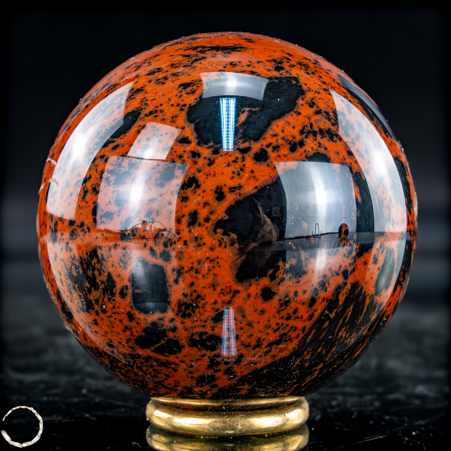 Natürliche Mahagoni-Obsidian Kristall-Kugel - 303,53g