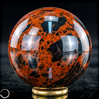 Natürliche Mahagoni-Obsidian Kristall-Kugel - 303,53g
