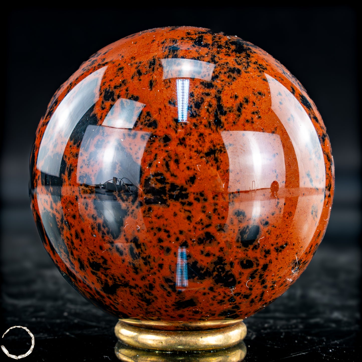Natürliche Mahagoni-Obsidian Kristall-Kugel - 303,53g