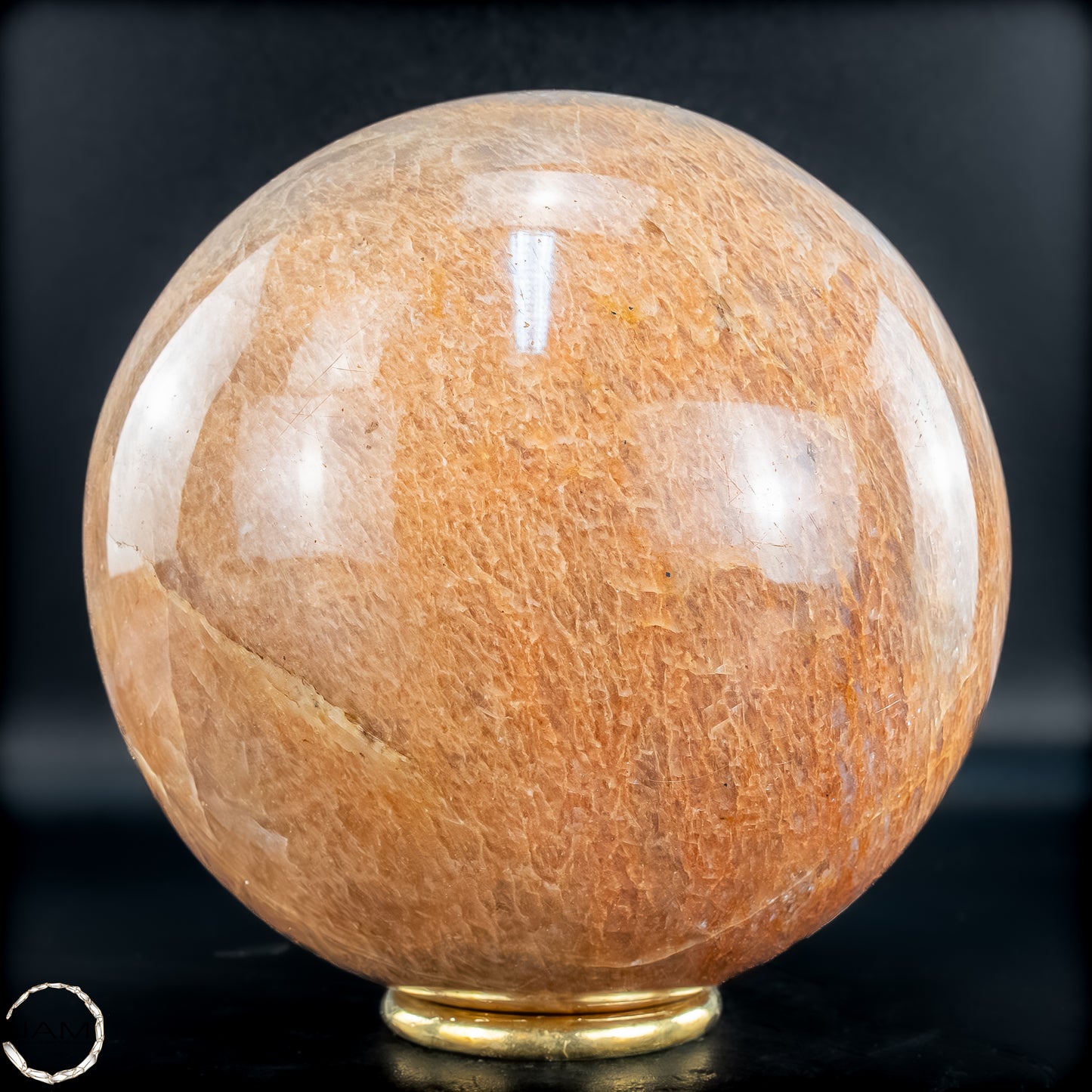 Natürlicher Pfirsich-Mondstein Kristall-Kugel - 1868,41g