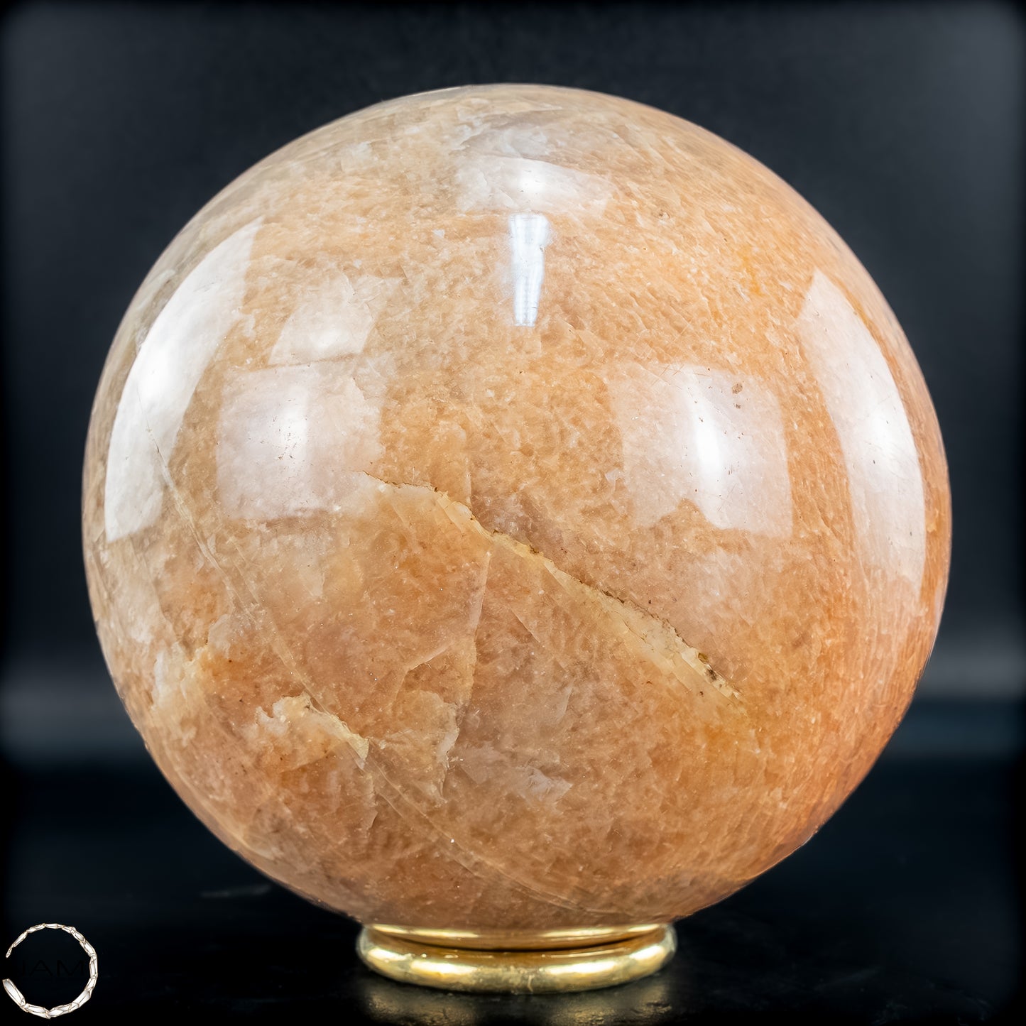 Natürlicher Pfirsich-Mondstein Kristall-Kugel - 1868,41g