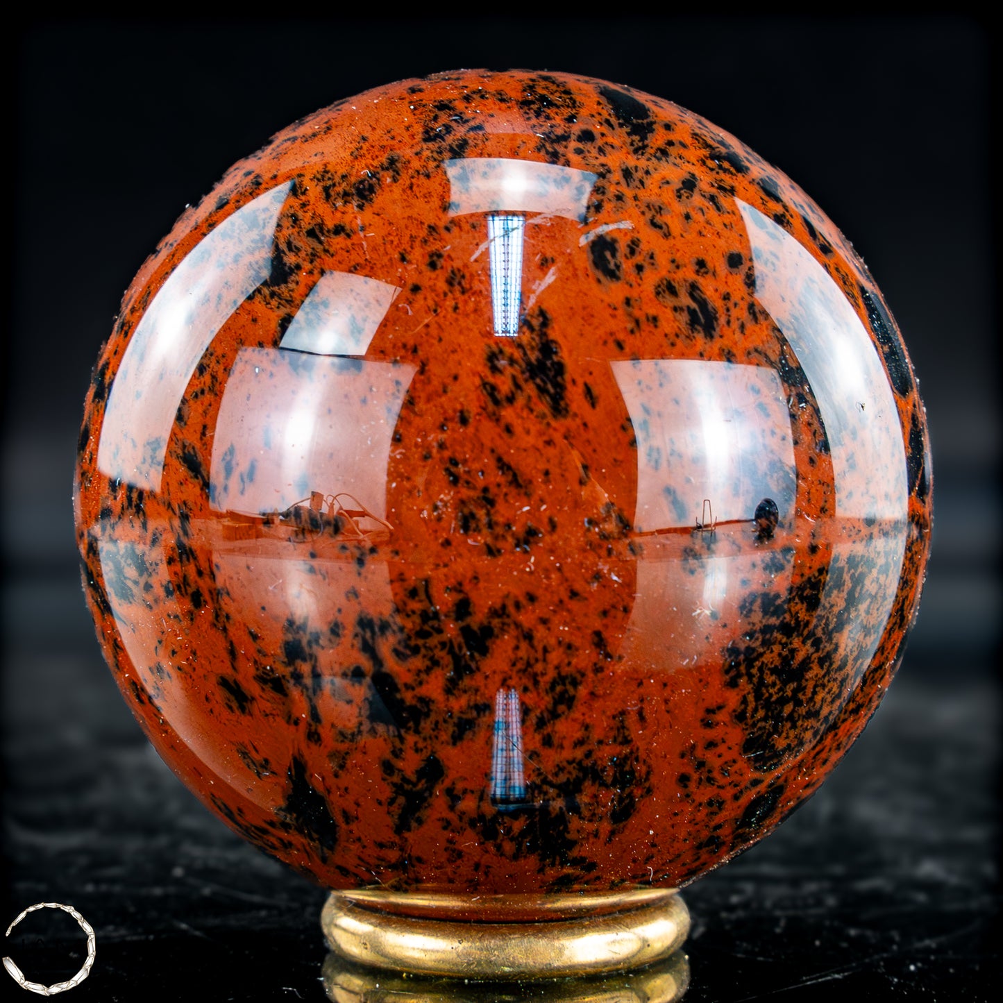 Natürliche Mahagoni-Obsidian Kristall-Kugel - 303,53g