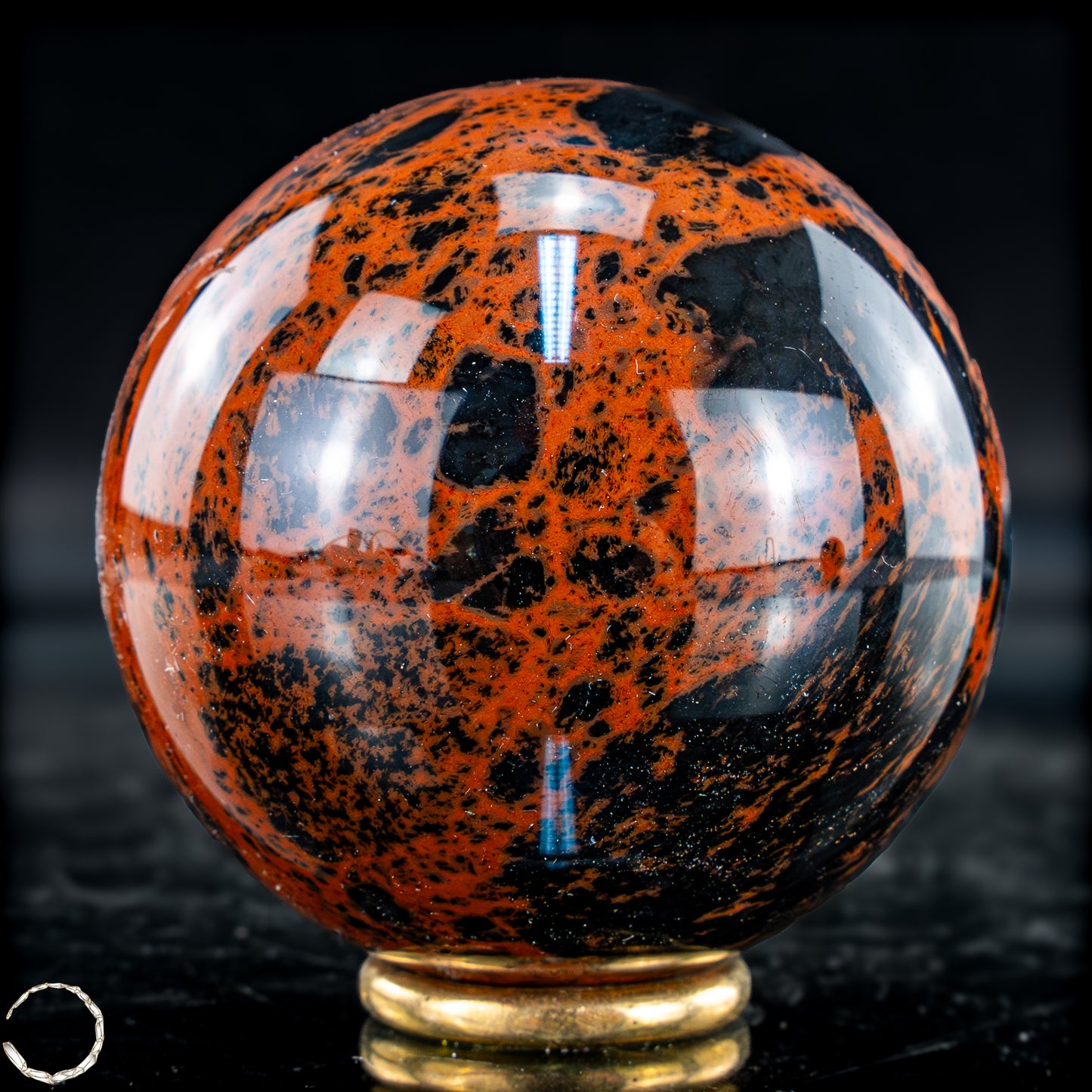 Natürliche Mahagoni-Obsidian Kristall-Kugel - 303,53g