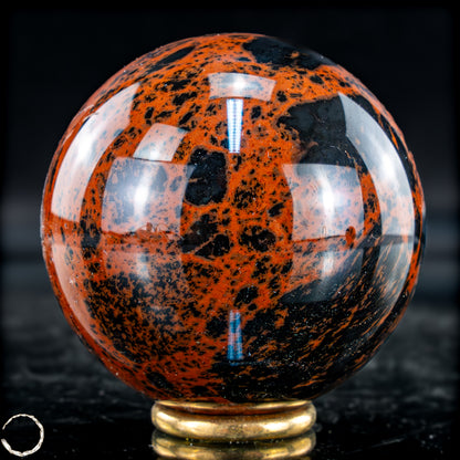 Natürliche Mahagoni-Obsidian Kristall-Kugel - 303,53g