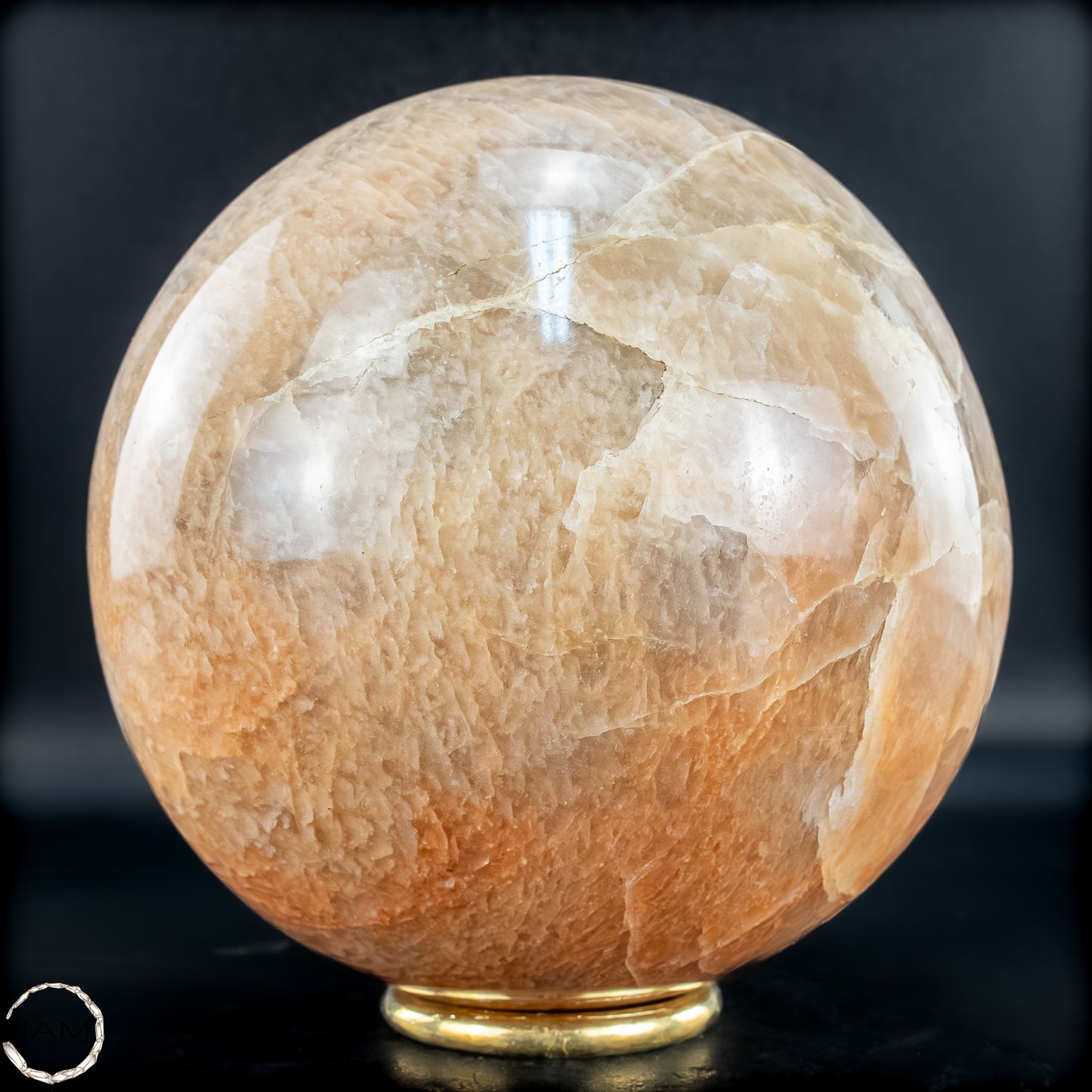 Natürlicher Pfirsich-Mondstein Kristall-Kugel - 1868,41g