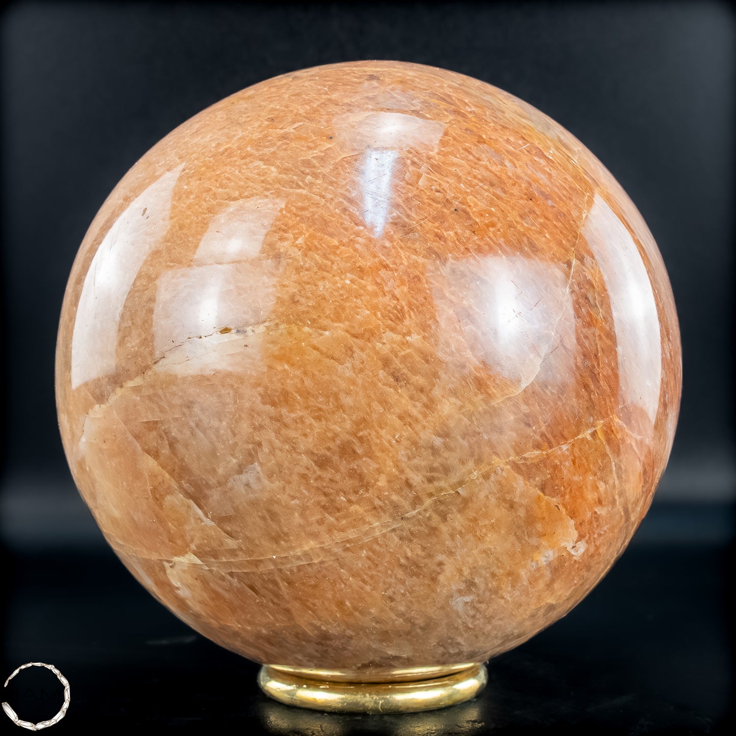 Natürlicher Pfirsich-Mondstein Kristall-Kugel - 1868,41g